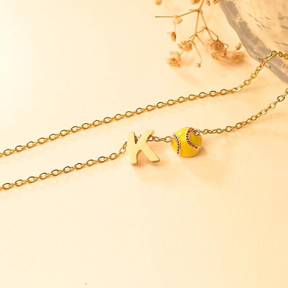 Elegant Softball Necklace for Women - Adjustable 16-19" Sports Jewelry Gift - Picture 4 of 6